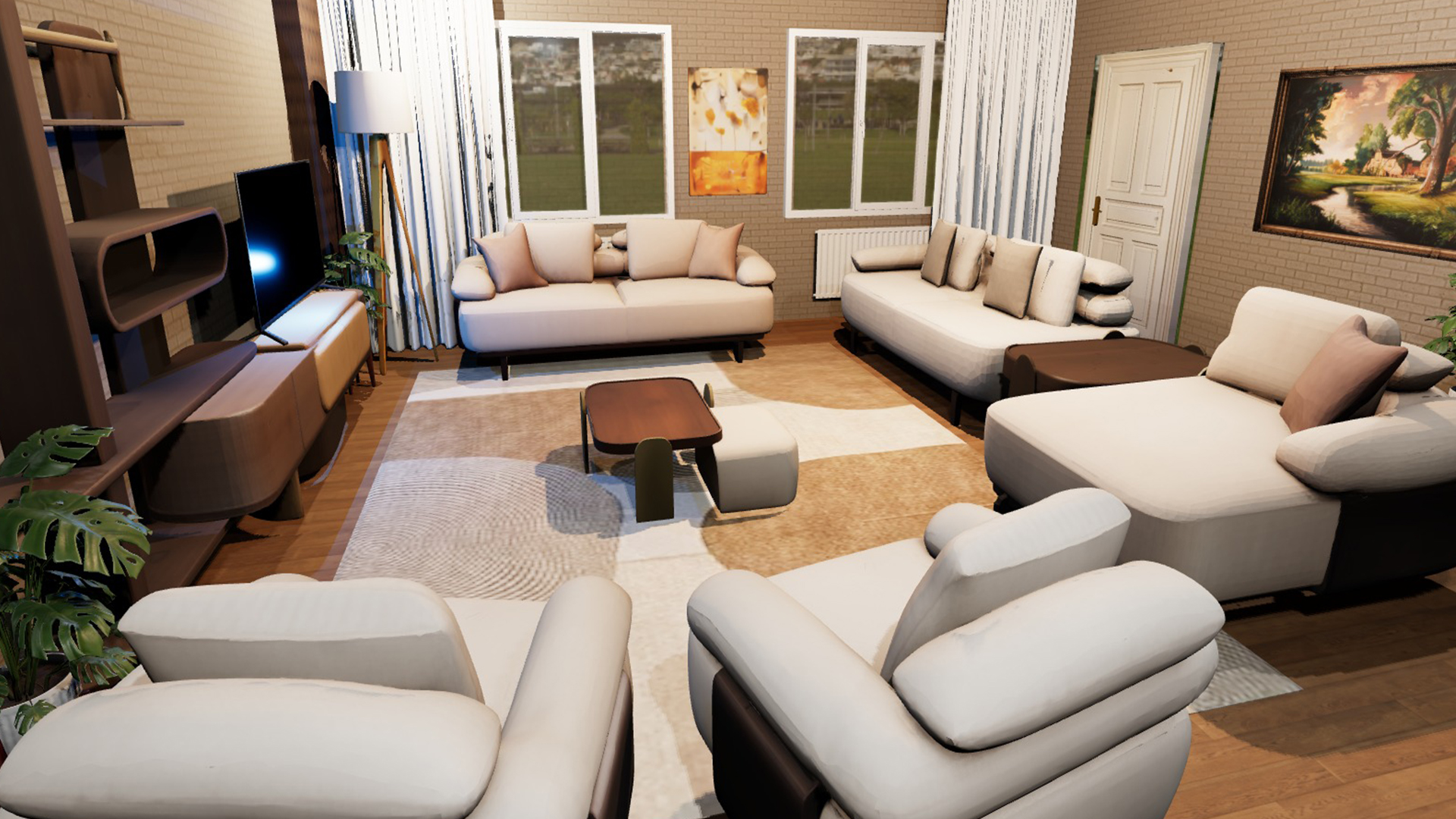 Render öncesi sahne görünümü